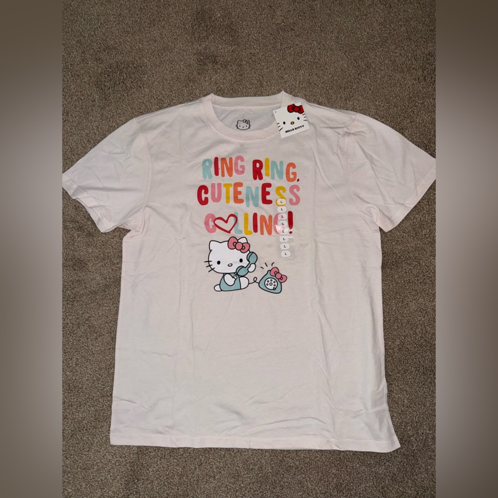 Hello Kitty White Tee with Colorful Print